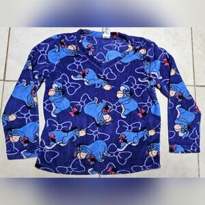 Disney eeyore fleece long sleeve shirt small